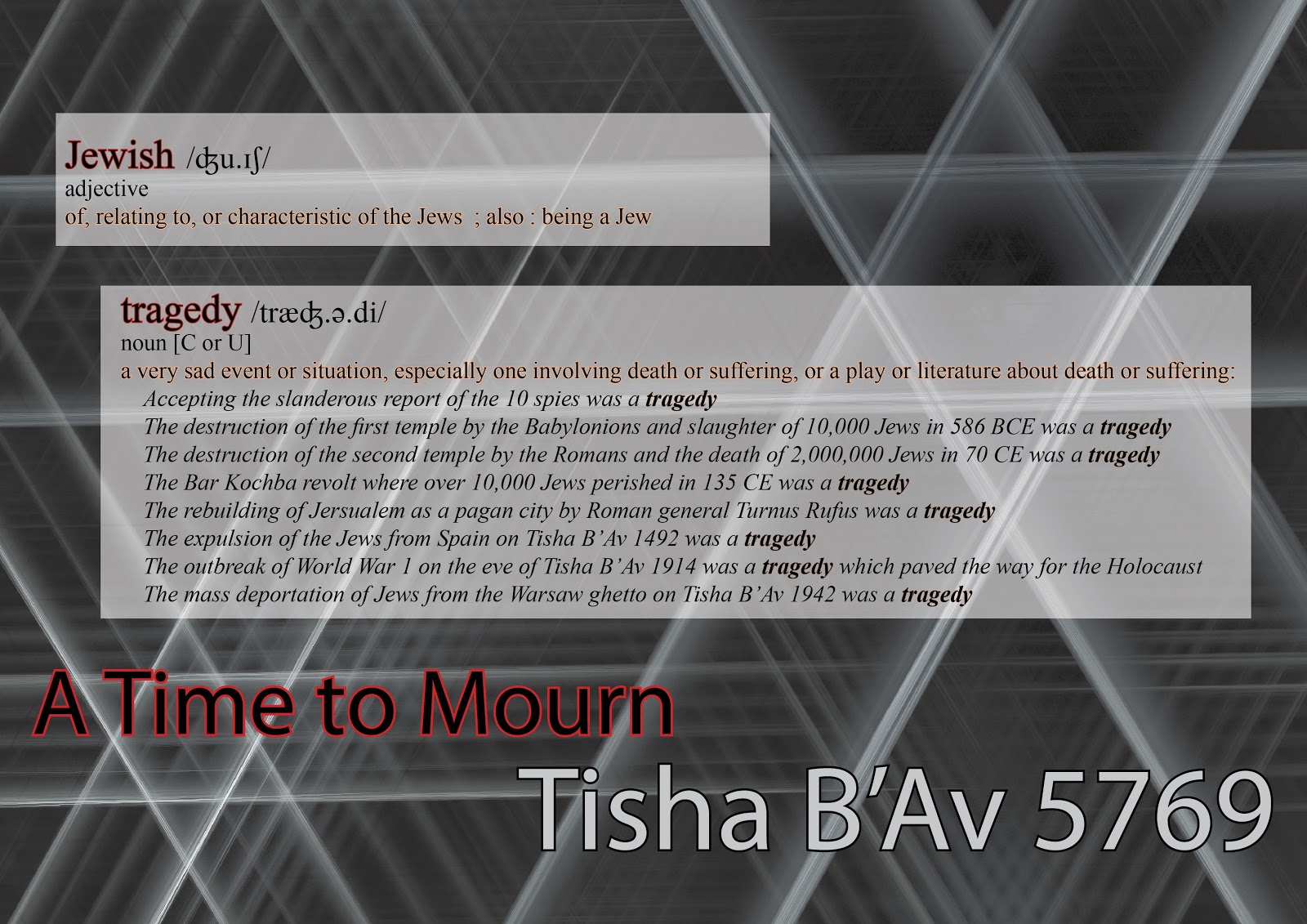 Read more about the article Tisha B’Av 5769